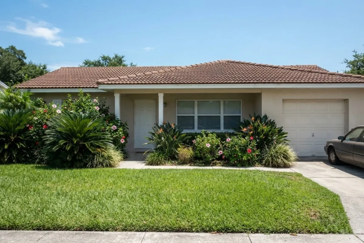 single story Florida slab home in Gainesville